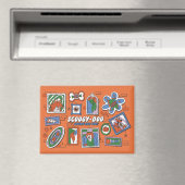 Scooby-Doo Wall of Halloween Picture Frames Magnet (In Situ (Geschirrspüler))