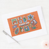 Scooby-Doo Wall of Halloween Picture Frames Rechteckiger Aufkleber (Umschlag)