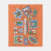 Scooby-Doo-Wand aus Halloween-Bilderrahmen Fleecedecke (Vorderseite)