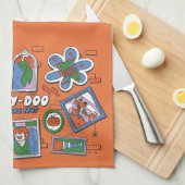 Scooby-Doo-Wand aus Halloween-Bilderrahmen Geschirrtuch (Viertel Falte)