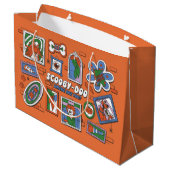 Scooby-Doo-Wand aus Halloween-Bilderrahmen Große Geschenktüte (Rückseite Schrägansicht)