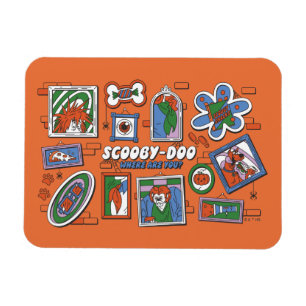 Scooby-Doo-Wand aus Halloween-Bilderrahmen Magnet