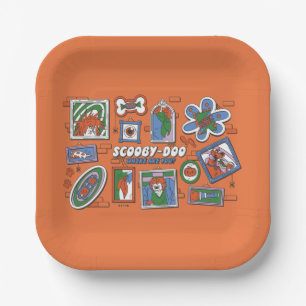 Scooby-Doo-Wand aus Halloween-Bilderrahmen Pappteller