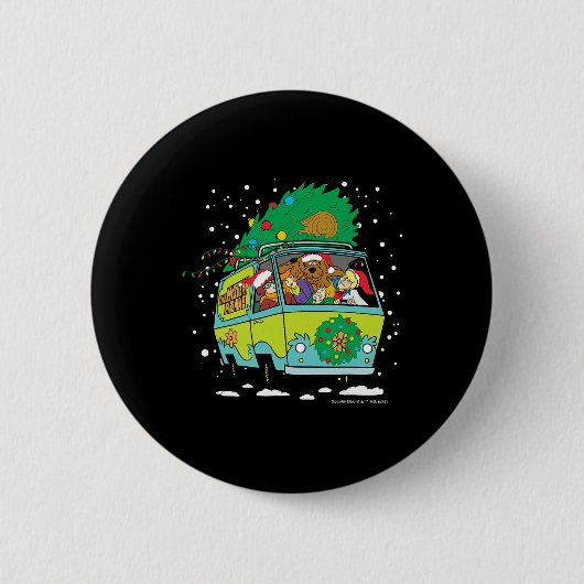 Scooby Doo Weihnachts Mystery Machine Button (Vorderseite)