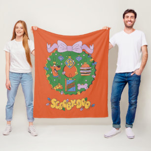 Scooby-Doo-Weihnachts-Snack-Kranz-Grafik Fleecedecke