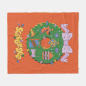 Scooby-Doo-Weihnachts-Snack-Kranz-Grafik Fleecedecke (Vorderseite (Horizontal))