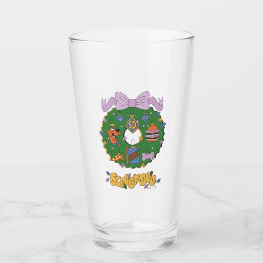 Scooby-Doo-Weihnachts Snack-Kranz Grafik Glas (Vorderseite)
