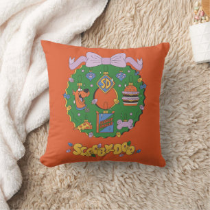 Scooby-Doo-Weihnachts-Snack-Kranz-Grafik Kissen