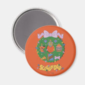 Scooby-Doo-Weihnachts-Snack-Kranz-Grafik Magnet (Vorderseite/Rückseite)