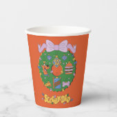 Scooby-Doo-Weihnachts Snack-Kranz Grafik Pappbecher (Vorderseite)
