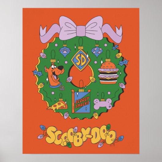 Scooby-Doo-Weihnachts-Snack-Kranz-Grafik Poster (Vorne)
