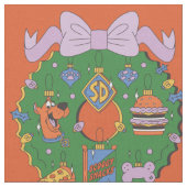 Scooby-Doo-Weihnachts Snack-Kranz Grafik Stoff (Nahaufnahme)
