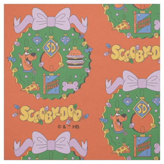 Scooby-Doo-Weihnachts Snack-Kranz Grafik Stoff (Muster)