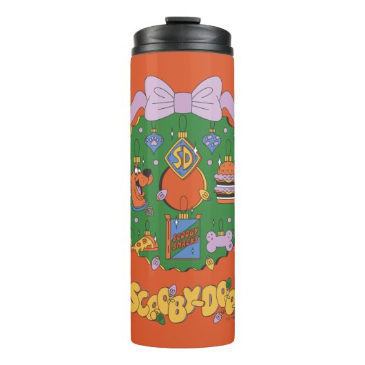 Scooby-Doo-Weihnachts Snack-Kranz Grafik Thermosbecher (Vorderseite)