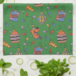 Scooby-Doo-Weihnachts-Snack-Lichter-Muster Geschirrtuch