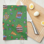 Scooby-Doo-Weihnachts-Snack-Lichter-Muster Geschirrtuch (Viertel Falte)