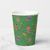 Scooby-Doo-Weihnachts-Snack-Lichter-Muster Pappbecher (Rückseite)