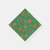 Scooby-Doo-Weihnachts-Snack-Lichter-Muster Serviette (Ecke)