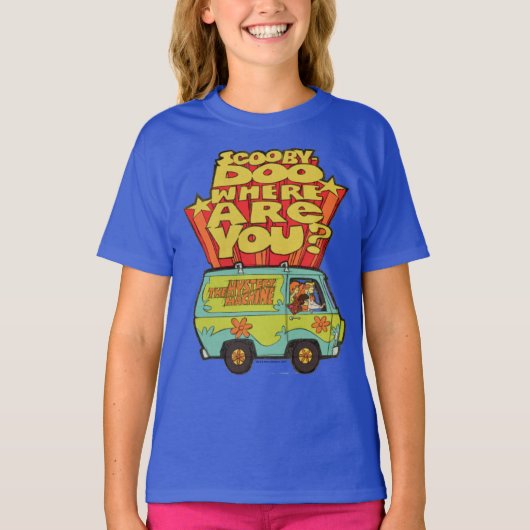 Scooby-Doo | "Where Are You?" Retro Cartoon Van T-Shirt (Vorderseite)