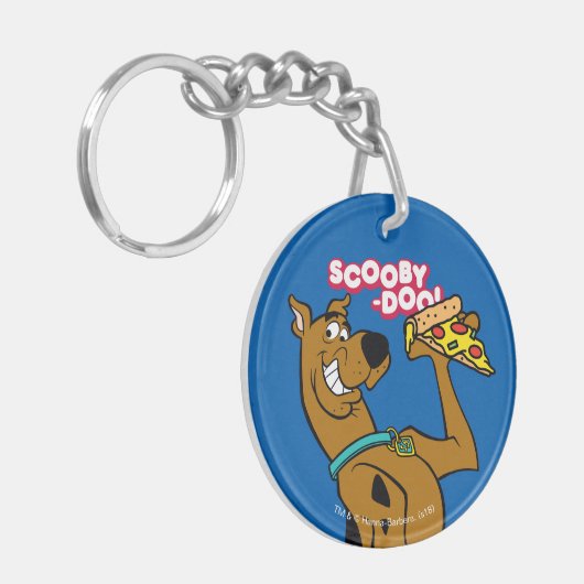 Scooby-Doo With Pizza Slice Schlüsselanhänger (Vorderseite links)