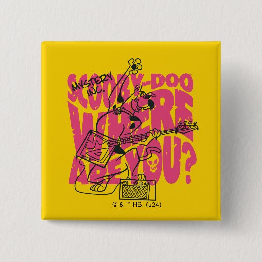 Scooby Doo Wo bist du Punk Gitarre Riff? Button (Vorderseite)