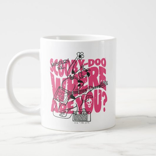 Scooby Doo Wo bist du Punk Gitarre Riff? Jumbo-Tasse (Links)
