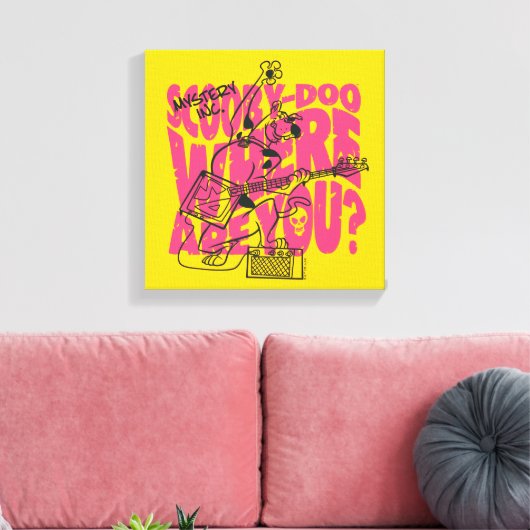 Scooby Doo Wo bist du Punk Gitarre Riff? Leinwanddruck (Insitu (Wohnzimmer))