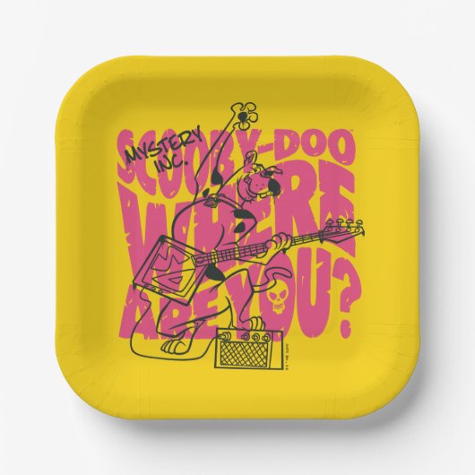Scooby Doo Wo bist du Punk Gitarre Riff? Pappteller (Vorderseite)