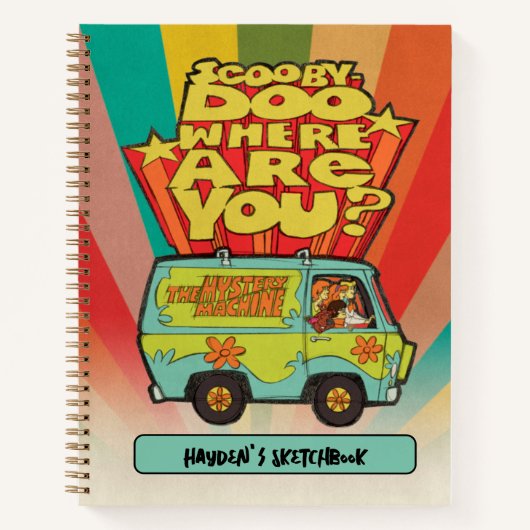 Scooby-Doo "Wo bist du?" Retro Van Sketch Notizblock (Vorderseite)