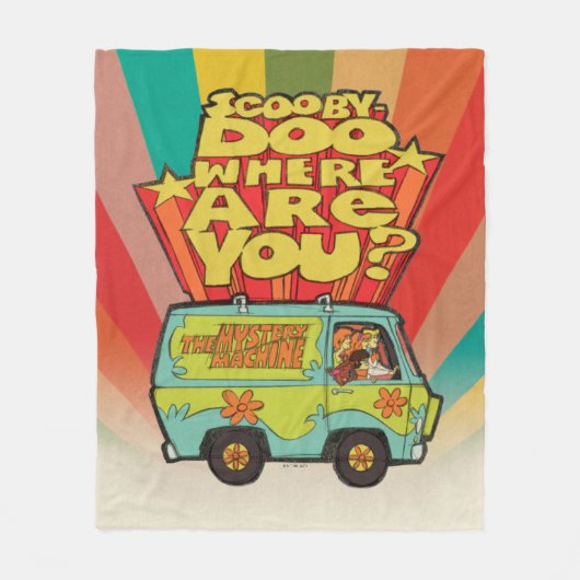Scooby-Doo | "Wo sind Sie?" Retro Cartoon Van Fleecedecke (Vorderseite)