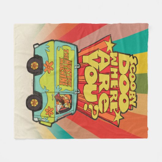 Scooby-Doo | "Wo sind Sie?" Retro Cartoon Van Fleecedecke (Vorderseite (Horizontal))