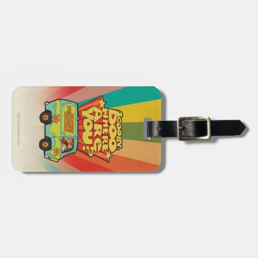 Scooby-Doo | "Wo sind Sie?" Retro Cartoon Van Gepäckanhänger (Vorderseite horizontal)