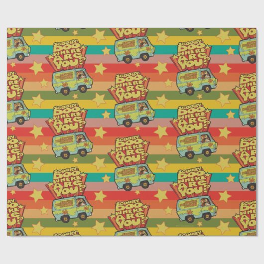 Scooby-Doo | "Wo sind Sie?" Retro Cartoon Van Geschenkpapier (Flach)