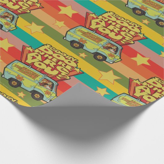 Scooby-Doo | "Wo sind Sie?" Retro Cartoon Van Geschenkpapier (Ecke)