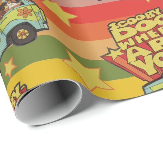 Scooby-Doo | "Wo sind Sie?" Retro Cartoon Van Geschenkpapier (Rolleneckpunkt)