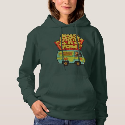 Scooby-Doo | "Wo sind Sie?" Retro Cartoon Van Hoodie (Vorderseite)