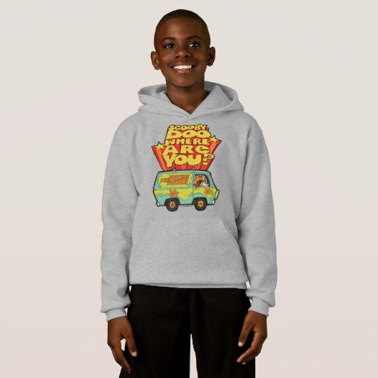 Scooby-Doo | "Wo sind Sie?" Retro Cartoon Van Hoodie (Vorne ganz)