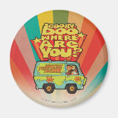 Scooby-Doo | "Wo sind Sie?" Retro Cartoon Van Magnet (Vorne)