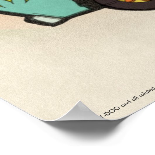 Scooby-Doo | "Wo sind Sie?" Retro Cartoon Van Poster (Ecke)