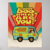 Scooby-Doo | "Wo sind Sie?" Retro Cartoon Van Poster (Vorne)