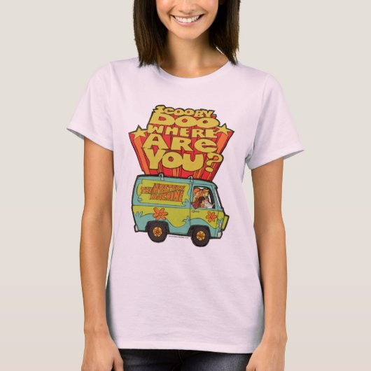 Scooby-Doo | "Wo sind Sie?" Retro Cartoon Van T-Shirt (Vorderseite)