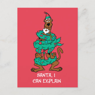 Scooby-Doo Wrapped In Wreaths Feiertagspostkarte