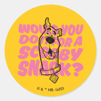 Scooby-Doo |Würden Sie es für einen Scooby-Imbiss Runder Aufkleber