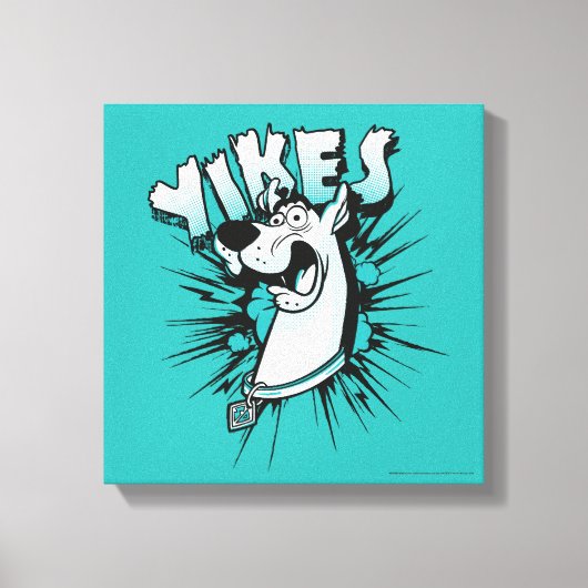 Scooby-Doo "Yikes!" Halftone Graphic Leinwanddruck (Vorderseite)
