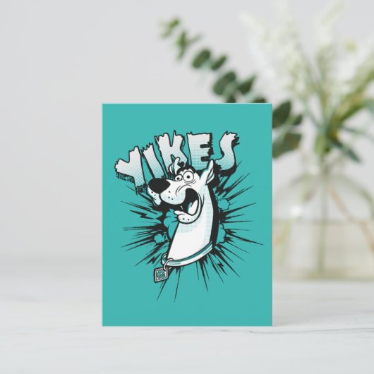 Scooby-Doo "Yikes!" Halftone Graphic Postkarte (Stehend Vorderseite)