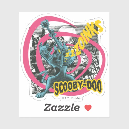 Scooby-Doo Zoinks Punk Guitar Graphic Aufkleber (Blatt)