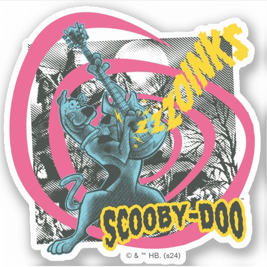 Scooby-Doo Zoinks Punk Guitar Graphic Aufkleber (Vorderseite)