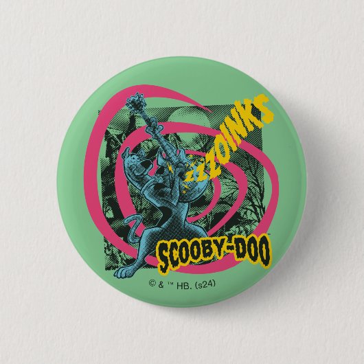 Scooby-Doo Zoinks Punk Guitar Graphic Button (Vorderseite)