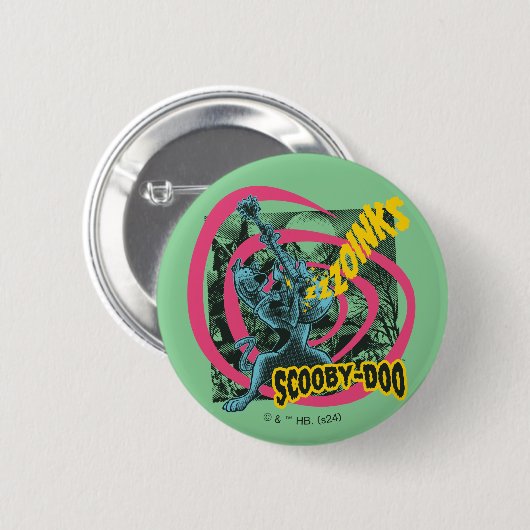 Scooby-Doo Zoinks Punk Guitar Graphic Button (Vorne & Hinten)