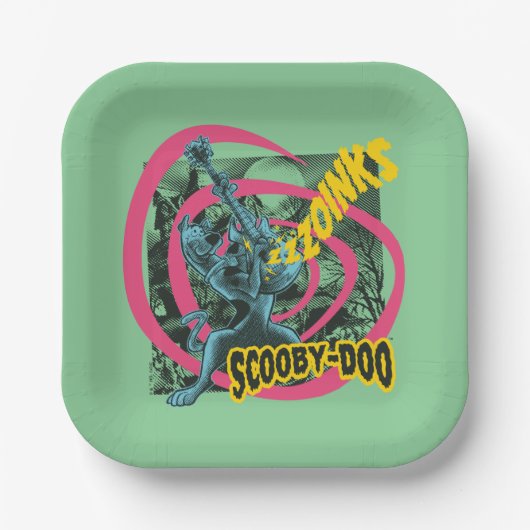 Scooby-Doo Zoinks Punk Guitar Graphic Pappteller (Vorderseite)